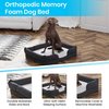Flash Furniture Gray 36x28 Orthopedic Memory Foam Bolster Dog Bed AJ-ORTHO-00189-GY-GG